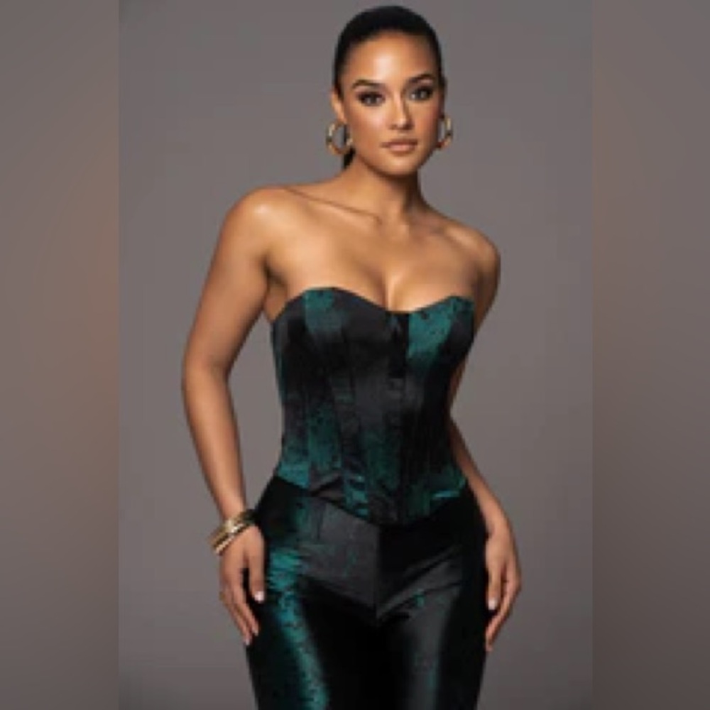 Green Stay the Night Corset